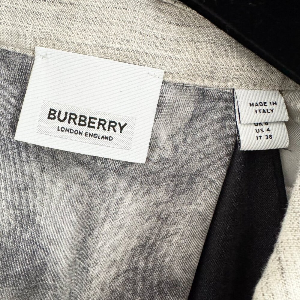 Burberry Silk Combo Trench Coat in Grey, size 4US/8UK (fits like a size 2) - Picture 9 of 13